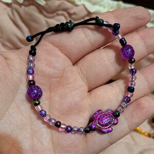 Purple beaded bracelet